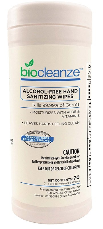 Biocleanze™ and Sanitizing Alcohol-Free Wipes